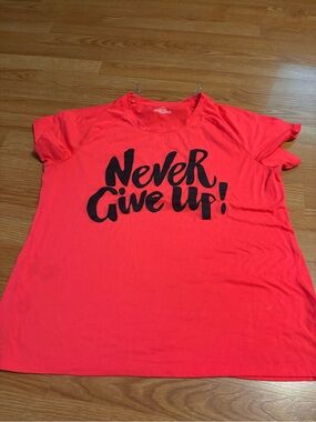 Zone pro Never Give Up! Coral Women's Tee